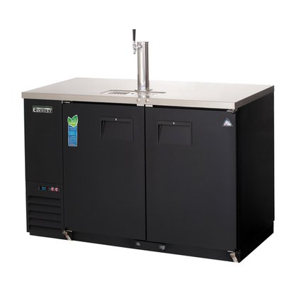 Everest Refrigeration EBD2-BB-24 57.75"W Two-Section Solid Door Back Bar & Direct Draw Keg Refrigerator Combo