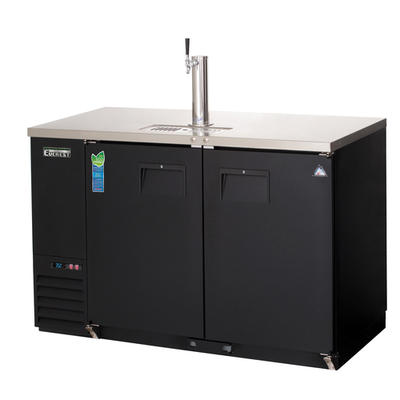 Everest Refrigeration EBD2-BB 57.75"W Two-Section Solid Door Back Bar & Direct Draw Keg Refrigerator Combo