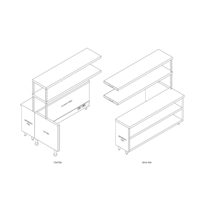 Randell RCC-86.5 86-1/2"W Stainless Steel RanChef-INTRO Chef Table
