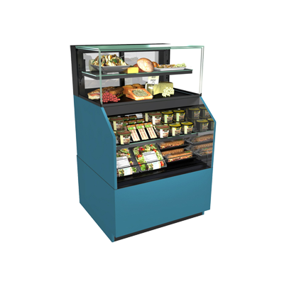 Structural Concepts NR4858RRSSV 47.75" W Curved Glass RevealCombination Convertible Service Above Refrigerated Self-Service Case