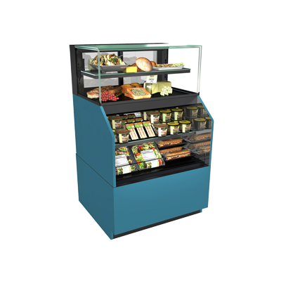 Structural Concepts NR4858RRSSV 47.75" W Curved Glass RevealCombination Convertible Service Above Refrigerated Self-Service Case
