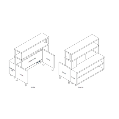 Randell RCR-82.5 82-1/2"W Right Section Stainless Steel RanChef-INTRO Chef Table