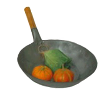 Town 34704 14" Steel Mandarin Flat-Bottom Wok