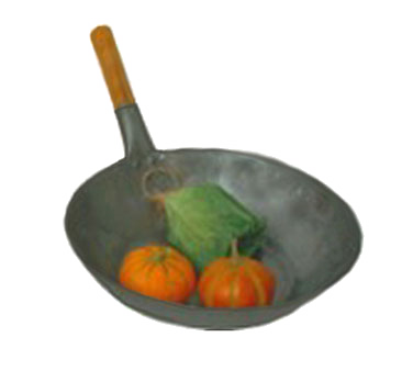 Town 34704 14" Steel Mandarin Flat-Bottom Wok