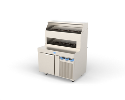 Randell 8148D-290 48" W One Door One Door Refrigerated Raised Rail Prep Table