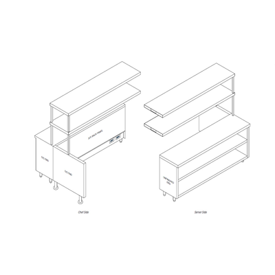 Randell RCL-65.5 65-1/2"W Left Section Stainless Steel RanChef-INTRO Chef Table