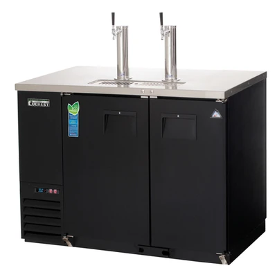 Everest Refrigeration EBDS2-24 49"W Two-Section Solid Door Direct Draw Keg Refrigerator