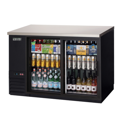 Everest Refrigeration EBB48G-SD 49"W Two-Section Glass Door Back Bar Refrigerator