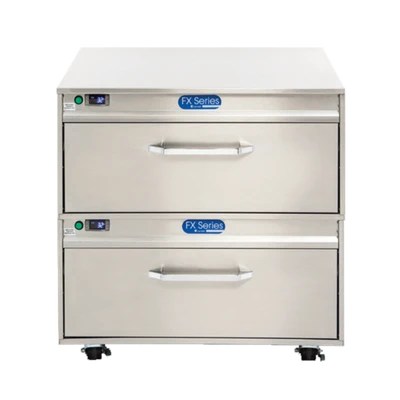 Randell FX-2WSREA-290 35"W Two Drawer Stainless Steel FX Series Flexible Refrigerator or Freezer Work Top