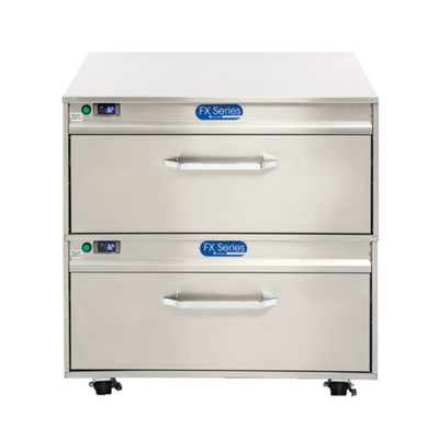 Randell FX-2WSREA-290 35&quot;W Two Drawer Stainless Steel FX Series Flexible Refrigerator or Freezer Work Top
