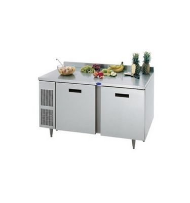 Randell 9205-290 60&quot; W Stainless Steel Two-Section Reach-In Refrigerated Counter and Work Top - 115 Volts