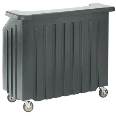 Cambro BAR540191 54" Cambar Granite Gray Portable Bar with Removable 5-Bottle Speed Rail
