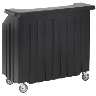 Cambro BAR540110 54" Cambar Black Portable Bar with 5-Bottle Speed Rail
