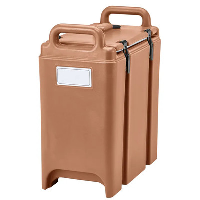 Cambro 350LCD157 3-3/8 Gallon Coffee Beige Soup Carrier Plastic
