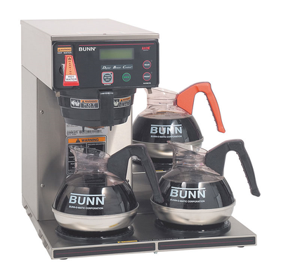 Bunn 38700.0009 Axiom DV-3 Automatic Coffee Brewer with 3 Lower Warmers - 120/208-240 Volts