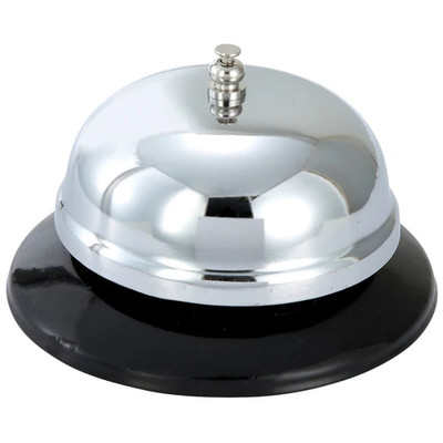 Winco CBEL-1 3-1/2"  Plastic Base Chrome Plated Call Bell
