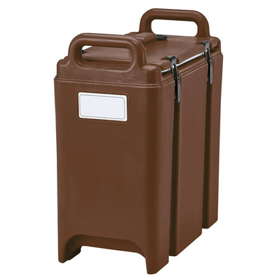 Cambro 350LCD131 3-3/8 Gallon Dark Brown Soup Carrier Plastic