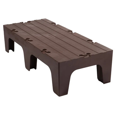 Cambro DRS48131 S-Series Dunnage Rack Solid Top 3000 Lbs. Load Capacity 48"W Dark Brown