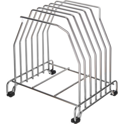 San Jamar KLRST 10-11/16"L x 8-3/4"W x 11"H Stainless Steel Cutting Board Storage Stand