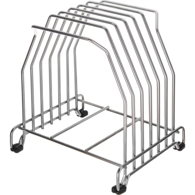 San Jamar KLRST 10-11/16"L x 8-3/4"W x 11"H Stainless Steel Cutting Board Storage Stand