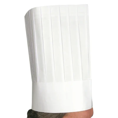 Winco DCH-12 12" Disposable Chef's Hat (10 pieces per Bag)