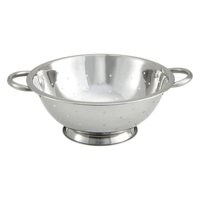 Winco COD-3 3 Qt Stainless Steel Round Colander