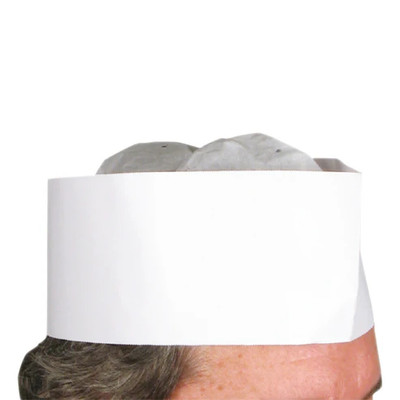 Winco DCH-3 3" Disposable Chef's Hat (100 Pieces Per Box)
