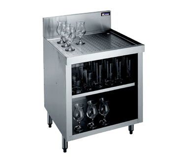 Krowne KR24-S24 Royal Series Stainless Steel 24"x24" Underbar Workboard with Open Cabinet Base