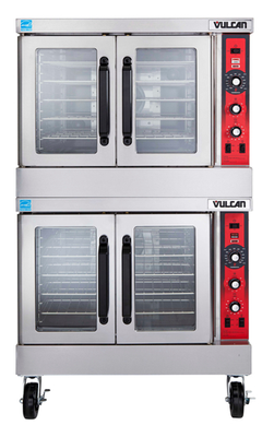 Vulcan SG44-LP 40" W Stainless Steel Liquid Propane Double-Deck Convection Oven - 120,000 BTU