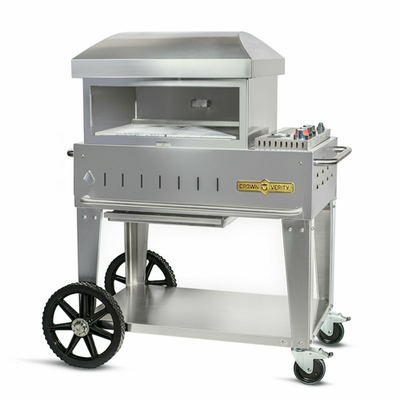 Crown Verity CV-PZ-24-MB Mobile Series Double-Deck Pizza Oven Liquid Propane - 30,000 BTU