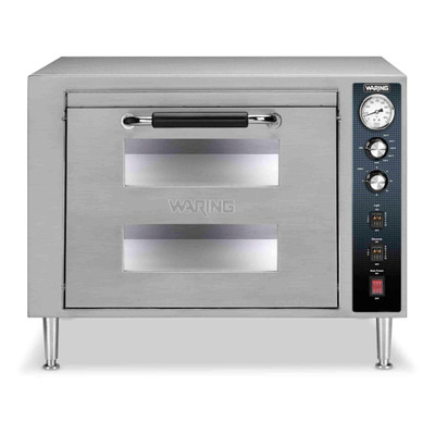 Waring WPO700 Double-Deck Pizza Oven Electric Countertop 27"W x 28"D x 21"H