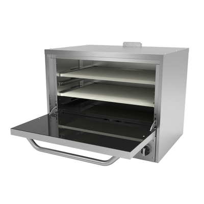 Asber AEPO-24-S-NG 24" W Natural Gas Countertop Pizza Oven - 30,000 BTU