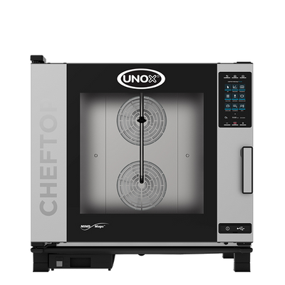 Unox XAVC-06FS-GPR-NG 12 Hotel Size Pan Right-to-Left Door Opening Natural Gas ChefTop MIND.Maps Plus Combi Oven - 82,000 BTU