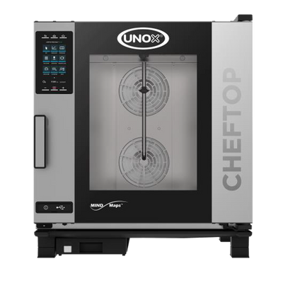 Unox XAVC-06FS-GPL-NG 12 Hotel Size Pan Left-to-Right Door Opening Natural Gas ChefTop MIND.Maps Plus Combi Oven - 82,000 BTU