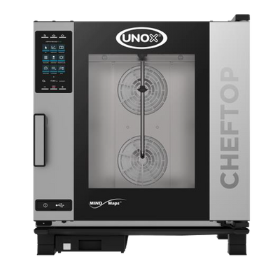 Unox XAVC-06FS-GPL-NG 12 Hotel Size Pan Left-to-Right Door Opening Natural Gas ChefTop MIND.Maps Plus Combi Oven - 82,000 BTU