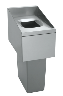 Krowne KR24-T12 12" Royal Series Stainless Steel Underbar Trash Station