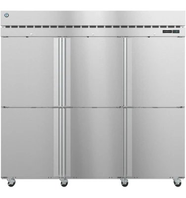 Hoshizaki R3A-HS 82.5" W Three-Section Solid Door Reach-In Steelheart Series Refrigerator