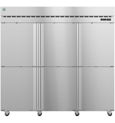 Hoshizaki R3A-HS 82.5" W Three-Section Solid Door Reach-In Steelheart Series Refrigerator