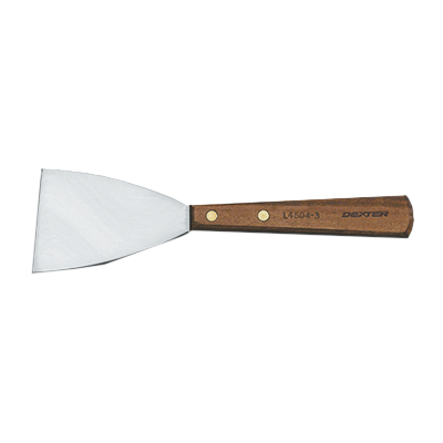 Dexter 50871 9" x 3" High Carbon Steel Griddle Scraper With Wood Handle