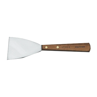Dexter 50871 9" x 3" High Carbon Steel Griddle Scraper With Wood Handle