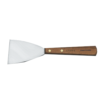 Dexter 50871 9" x 3" High Carbon Steel Griddle Scraper With Wood Handle