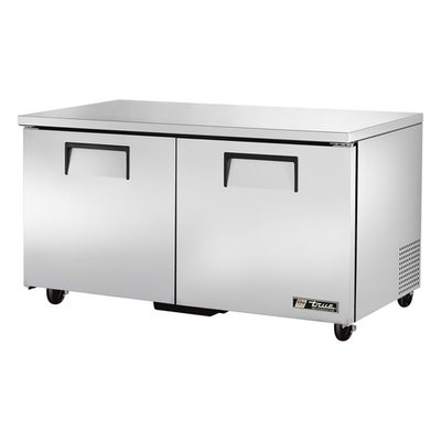 True TUC-60-HC 60.38"W Two-Section Stainless Steel Door Reach-In Refrigerator
