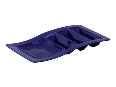 Tuxton GZC-800 14-5/8" x 8-5/8" x 1-5/8"H Taco Plate (6 Each Per Case)