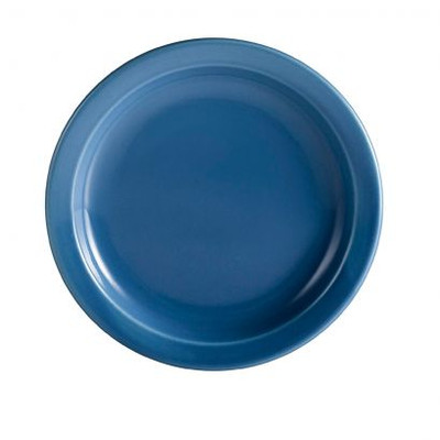 CAC China L-16NR-LBU 10.5" Dia. Light Blue Ceramic Round Las Vegas Plate (1 Dozen)