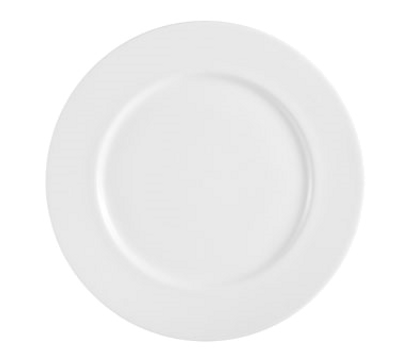CAC China MAJ-16 10.5&quot; Dia. White Bone China Round Majesty Plate (1 Dozen)