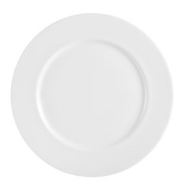 CAC China MAJ-16 10.5" Dia. White Bone China Round Majesty Plate (1 Dozen)