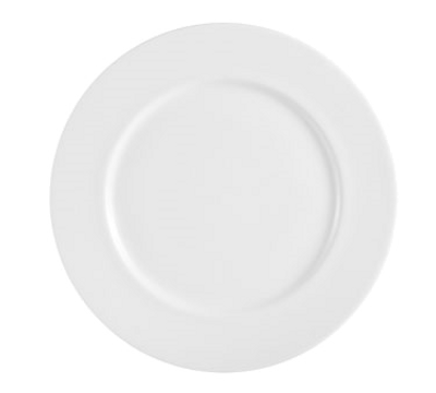 CAC China MAJ-21 12&quot; Dia. White Bone China Round Majesty Plate (1 Dozen)