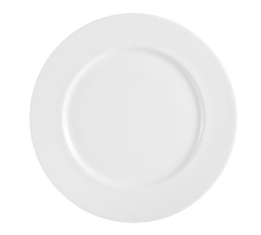 CAC China MAJ-21 12" Dia. White Bone China Round Majesty Plate (1 Dozen)