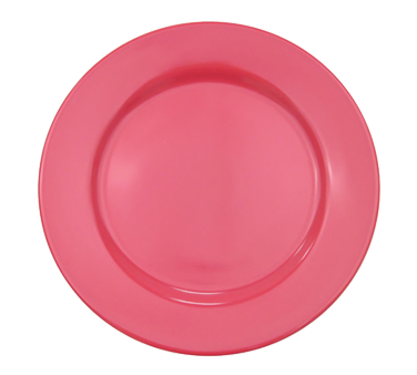 CAC China LV-8-R 9" Dia. Red Ceramic Round Las Vegas Plate (2 Dozen Per Case)