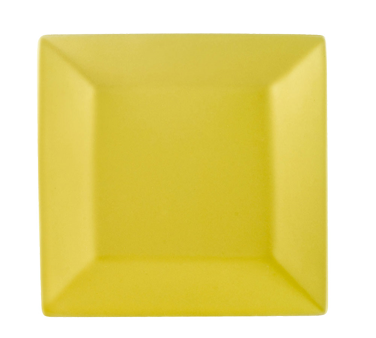 CAC China KC-21-SFL Sunflower Ceramic Square Color Arts Plate (1 Dozen)